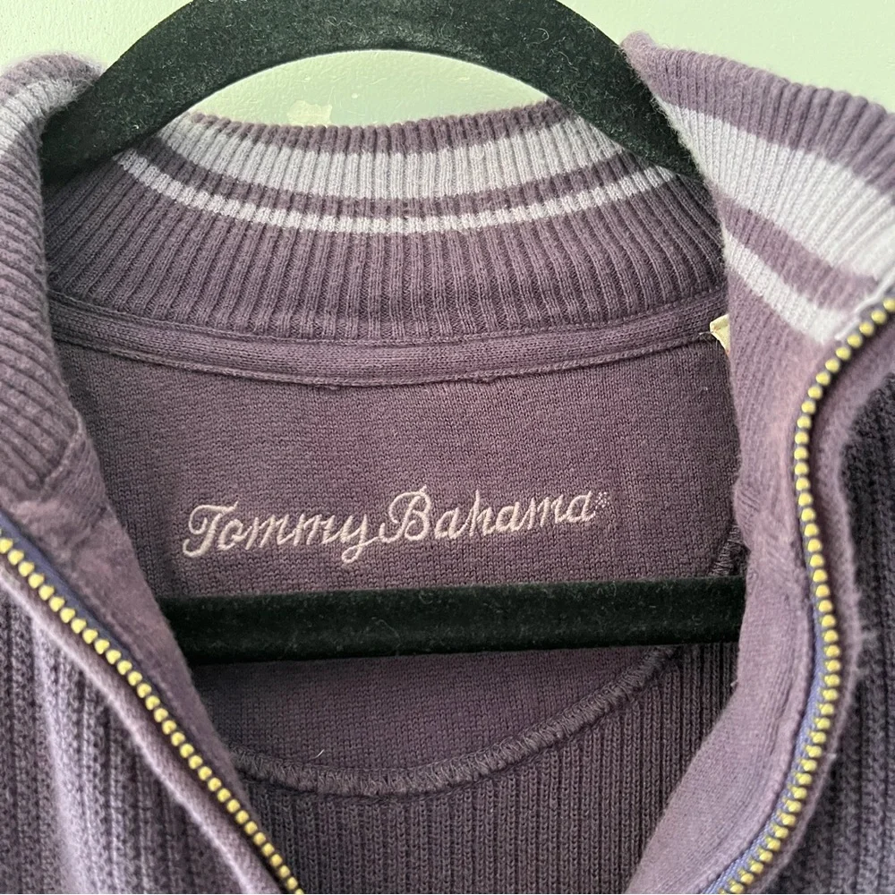Tommy Bahama Purple Long Sleeve Pullover Sweater Colorful Mens Size XL